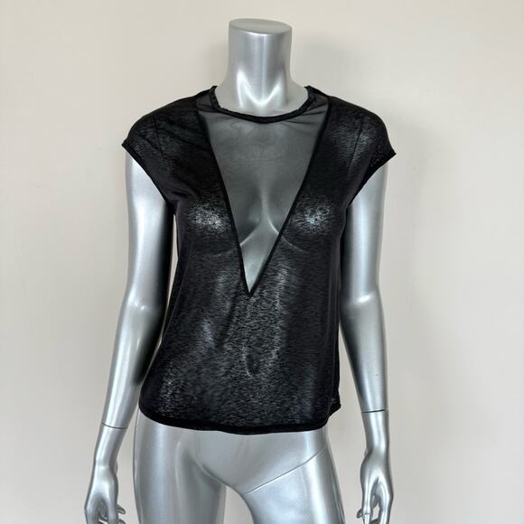 ALO Yoga women black sheer top size S - Picture 1 of 6